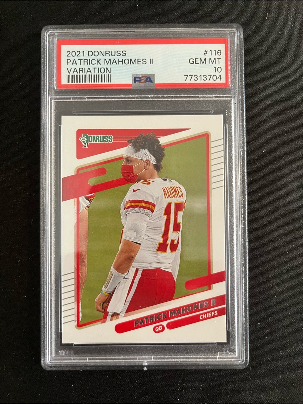 Russ Patrick Mahomes II Kansas City Chiefs Green Football Card